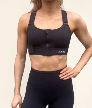 Adjustable Active Bra, Black