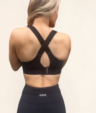 Adjustable Active Bra, Black