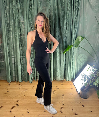 Soft Lace Jumpsuit, Black