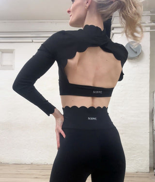 Long Sleeve Scallop Top