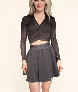 En Pointe Wrap Cardigan, Black