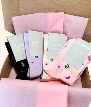 Galaxy Gaveæske – 4 par strømper