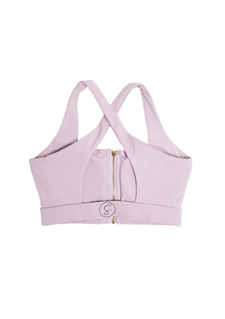 Zip-up Saga Top, Lavender