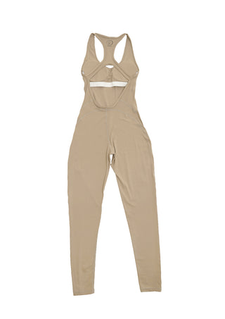 Backless Bliss Jumpsuit, Oatmeal
