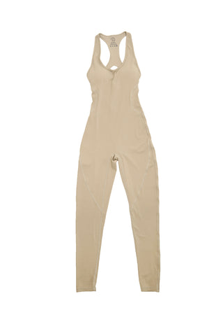 Backless Bliss Jumpsuit, Oatmeal
